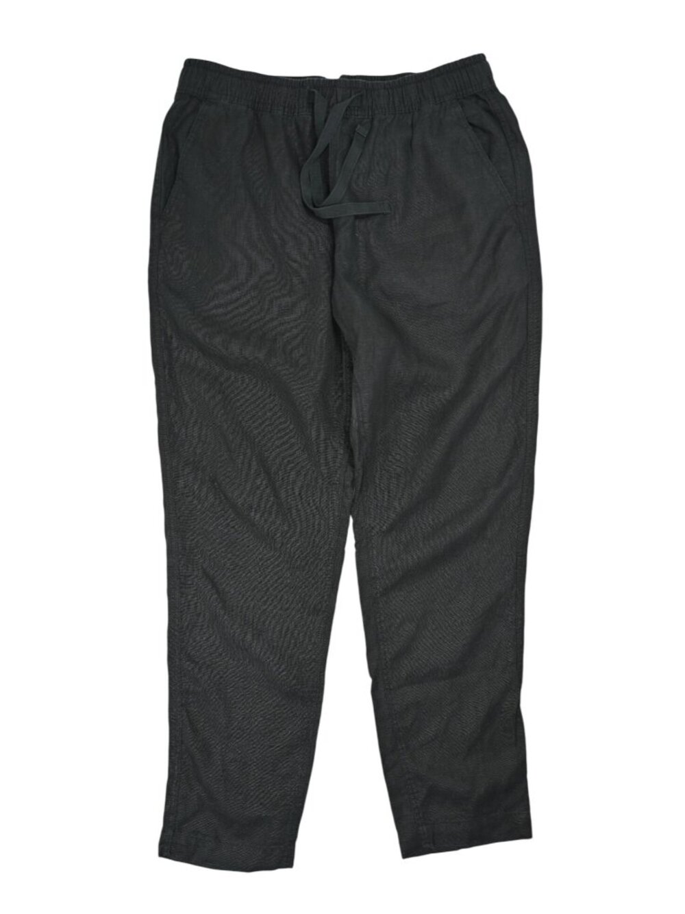 Venroy Drawstring Linen Pants in Black